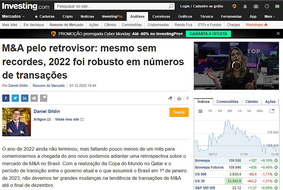 M&A pelo retrovisor: mesmo sem recordes, 2022 foi robusto em nmeros de transaes